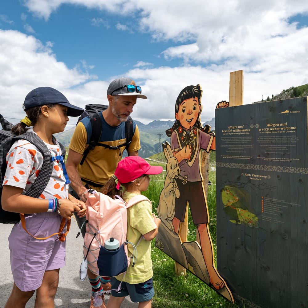 Familien im Engadin im Sommer