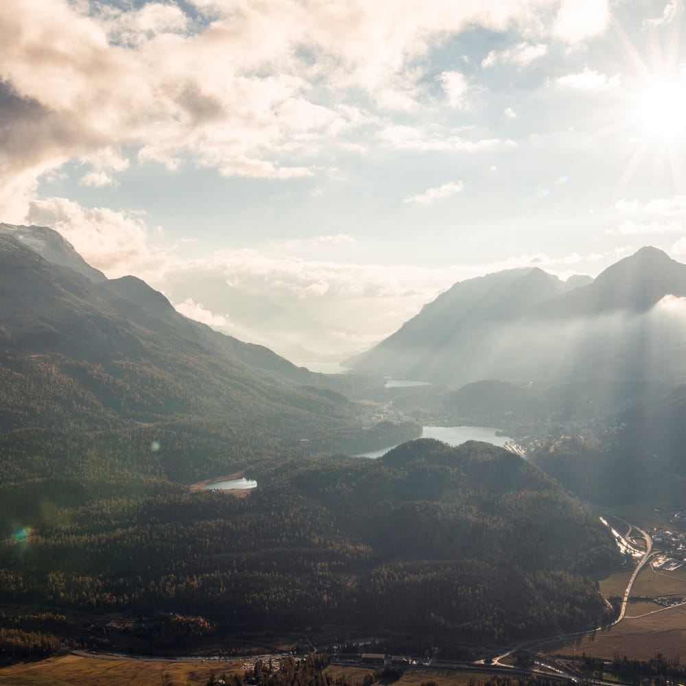 Samedner Sommerwanderungen Ausblick Muottas Muragl